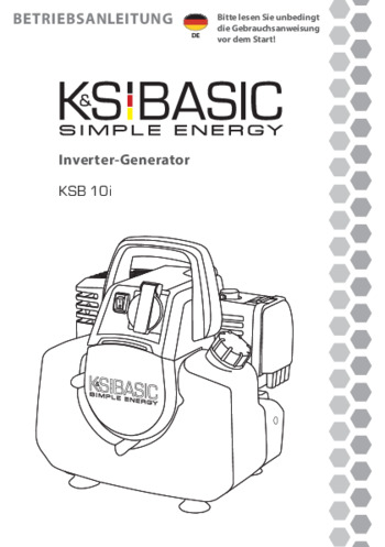 Inverter-Generatoren KSB 10i - 2022
