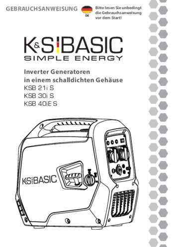 Inverter-Generatoren KSB 21i S, KSB 30i S, KSB 40iE S - 2023