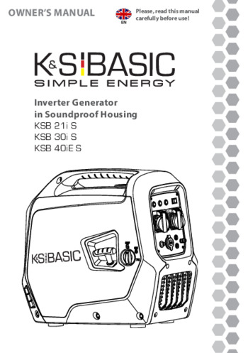 Inverter generator  KSB 21i S, KSB 30i S, KSB 40iE S - 2023