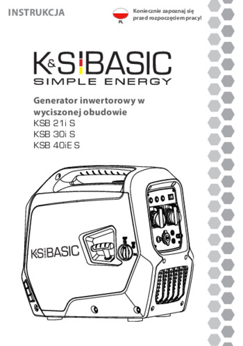 Generator inwentorowy KSB 21i S, KSB 30i S, KSB 40iE S - 2023