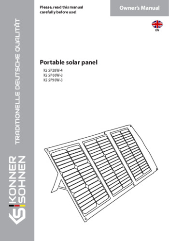 Portable solar panel KSP28W-4, KS SP60W-3, KS SP90W-3