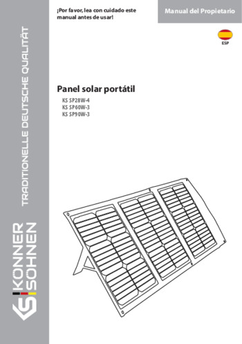 Panel solar portátil KS SP28W-4, KS SP60W-3, KS SP90W-3