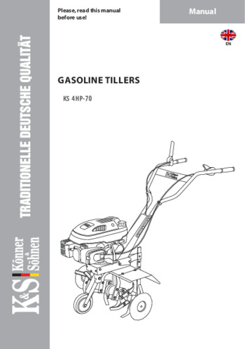 Gasoline cultivator KS 4HP-70