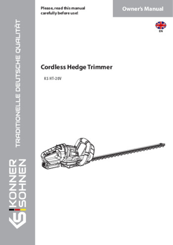 Cordless Hedge Trimmer KS HT-20V