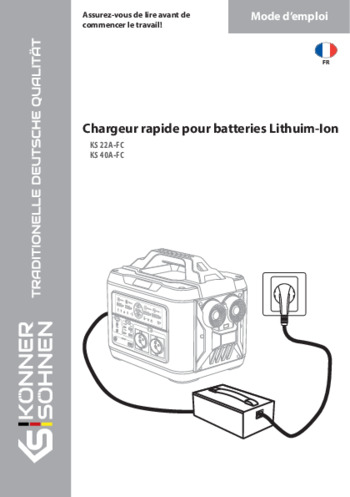 Chargeur rapide pour batteries Lithuim-ion
