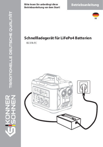 Schnellladegerät für LiFePo4 Batterien