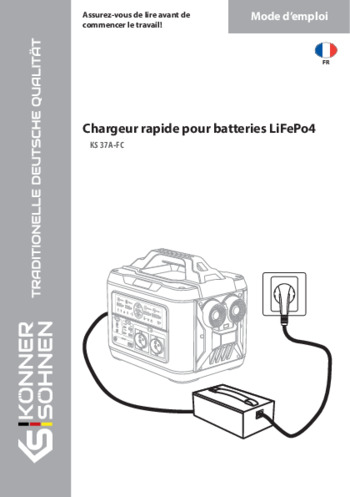 Chargeur rapide pour batteries LiFePo4