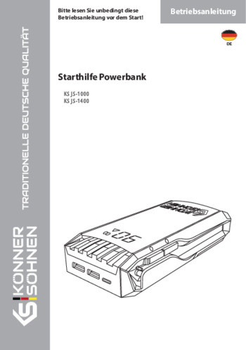 Starthilfe Powerbank KS JS-1000, KS JS-1400
