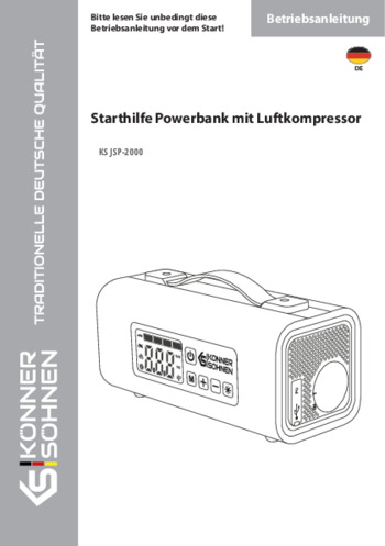 Starthilfe Powerbank mit Luftkompressor KS JSP-2000