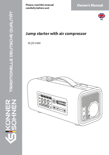 Jump starter with air compressor KS JSP-2000