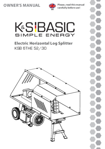 Log Splitter KSB 6THE 52/30