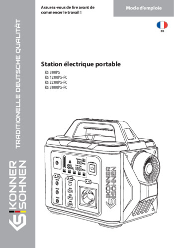 Station électrique portable KS 300PS, KS 1200PS-FC, KS 2200PS-FC, KS 3000PS-FC