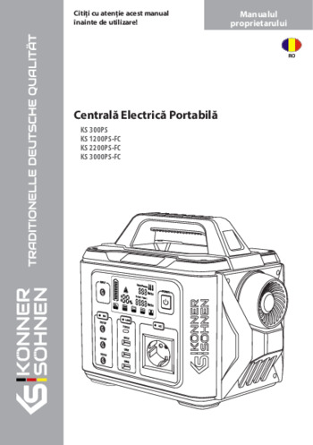Centrală Electrică Portabilă KS 300PS, KS 1200PS-FC, KS 2200PS-FC, KS 3000PS-FC