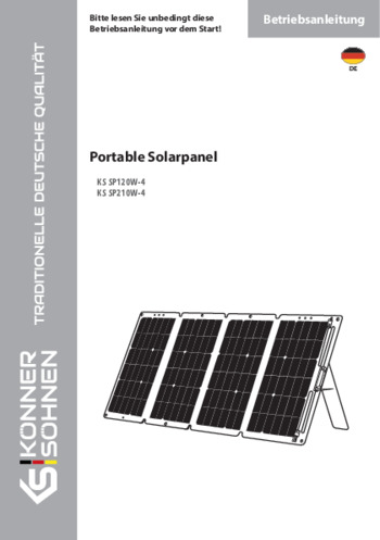 Portable Solarpanel KS SP120W-4, KS SP210W-4