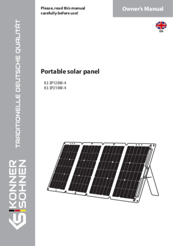 Portable solar panel KS SP120W-4, KS SP210W-4
