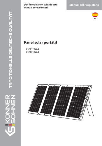 Panel solar portátil KS SP120W-4, KS SP210W-4
