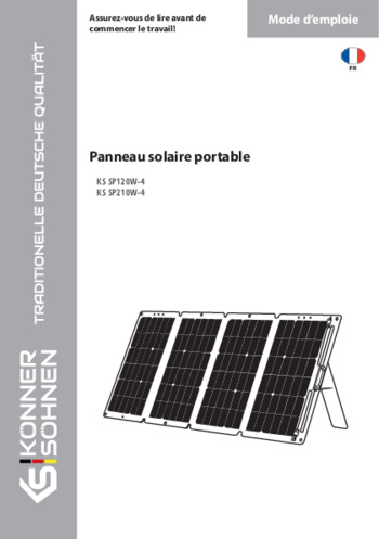 Panneau solaire portable KS SP120W-4, KS SP210W-4