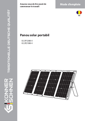Panou solar portabil KS SP120W-4, KS SP210W-4