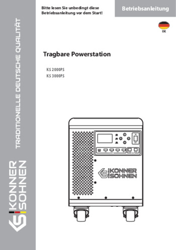 Tragbare Powerstation KS 2000PS, KS 3000PS