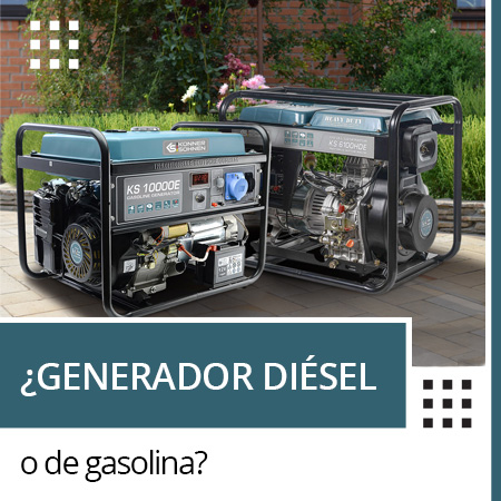 ¿Generador diésel o de gasolina?