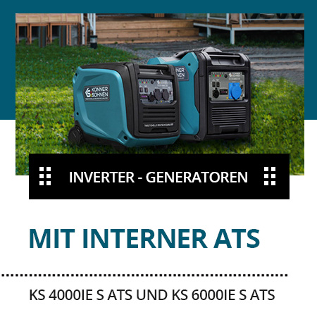 Inverter- Generatoren mit interner ATS KS 4000iE S ATS und KS 6000iE S ATS
