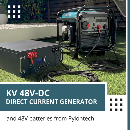 KS 48V-DC direct current generator and 48V batteries from Pylontech