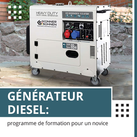 Générateur diesel : programme de formation pour un novice