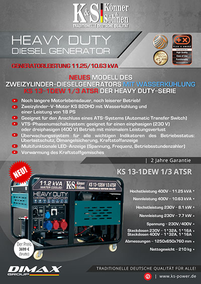 Dieselgeneratoren Heavy Duty-Serie!