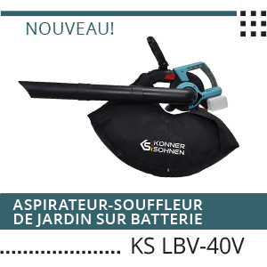 Nouveau! Aspirateur-souffleur de jardin sur batterie KS LBV-40V