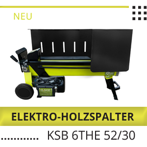 Neuheit! Hydraulischer Elektro-Holzspalter KSB 6THE 52/30