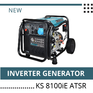 The updated KS 8100iE ATSR inverter generator with increased power