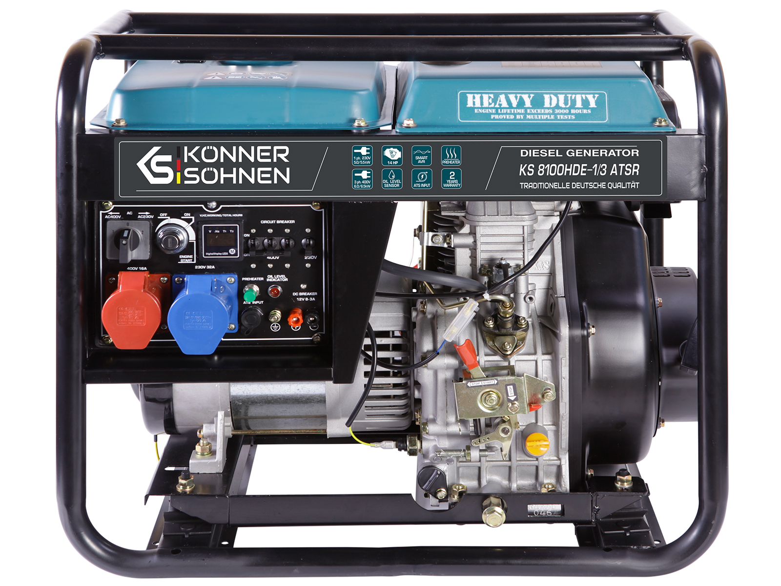 Stromaggregat diesel "Könner & Söhnen" KS 8100HDE-1/3 ATSR (EURO V)