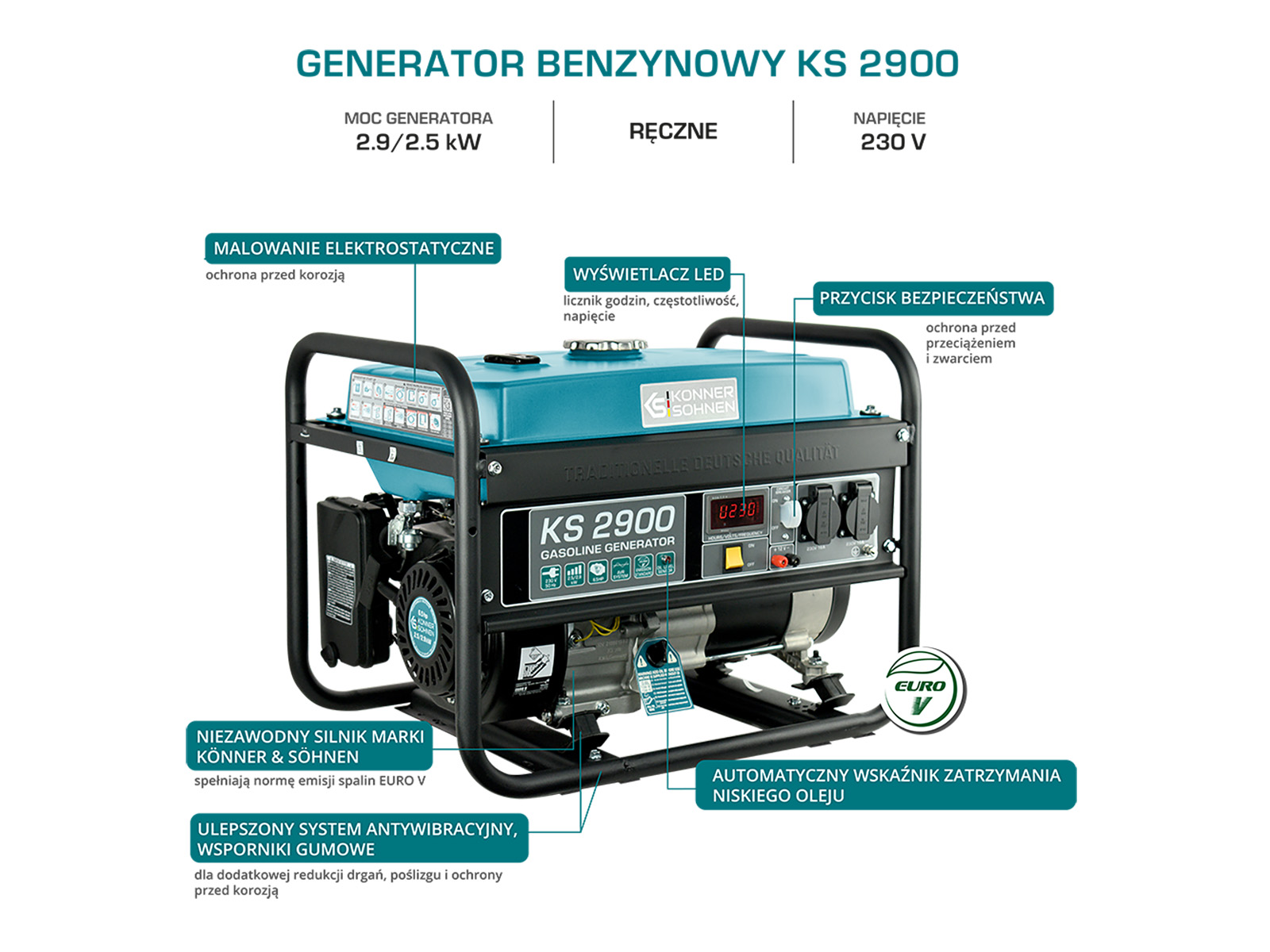Generator benzynowy "Könner & Söhnen" KS 2900