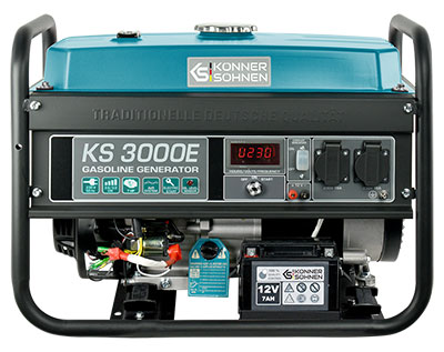 2-in-1-Propangas-Not-Stromerzeuger Typ K 10000, max. 10 kVA, 21 A, Benzin  und Propangas