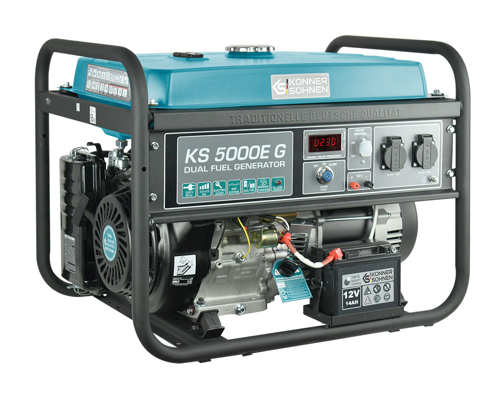 Generator pe gaz/benzina "Könner & Söhnen" KS 5000E G