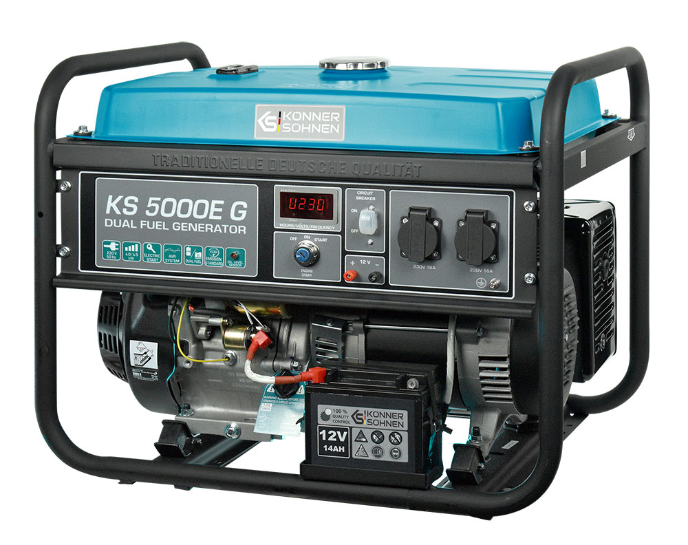 Générateur à essence/gaz "Könner & Söhnen" KS 5000E G