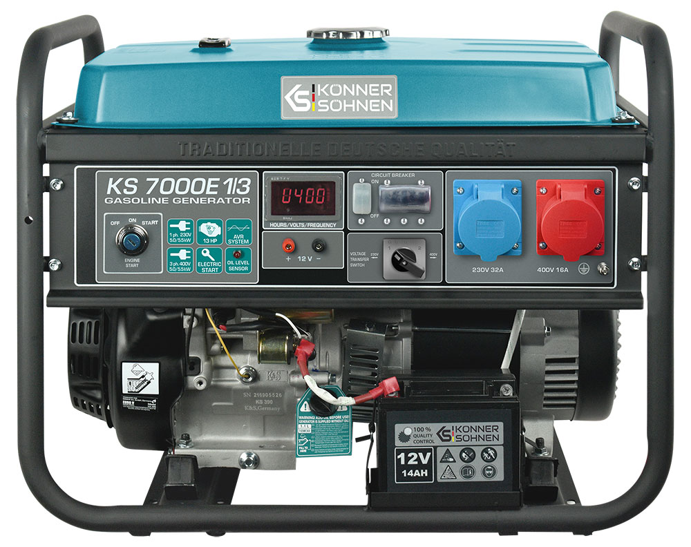 Gasoline generator "Könner & Söhnen" KS 7000E 1/3