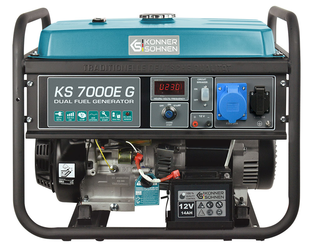 Generator pe gaz/benzina "Könner & Söhnen" KS 7000E G