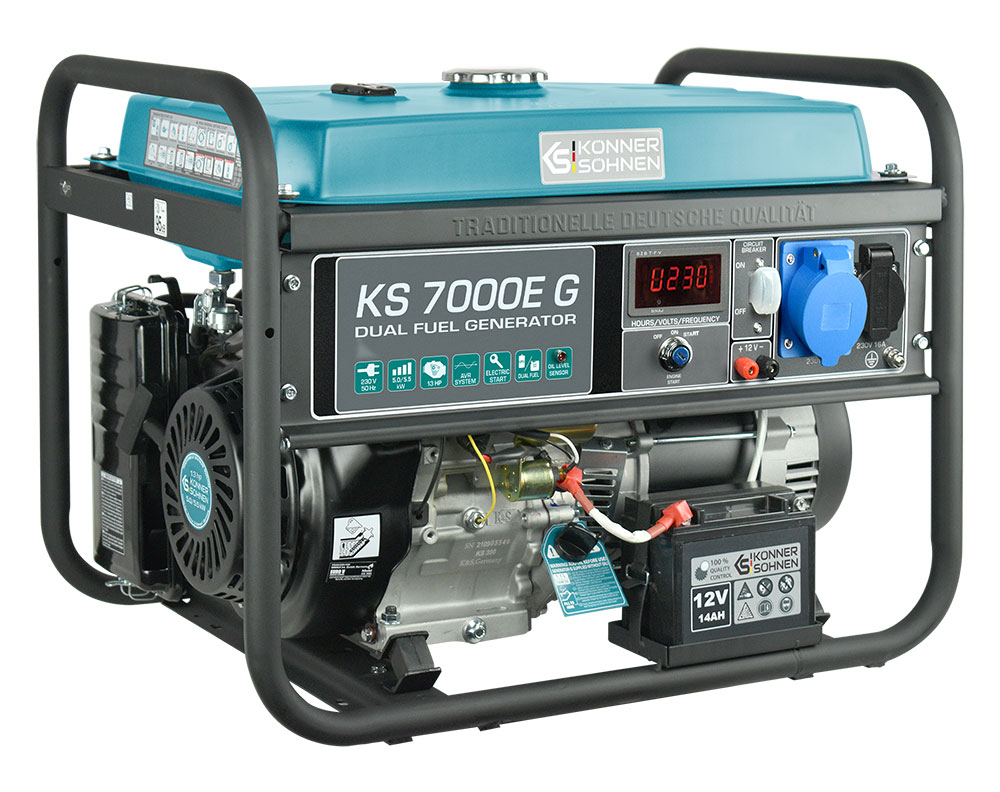 LPG/Gasoline Generator "Könner & Söhnen" KS 7000E G