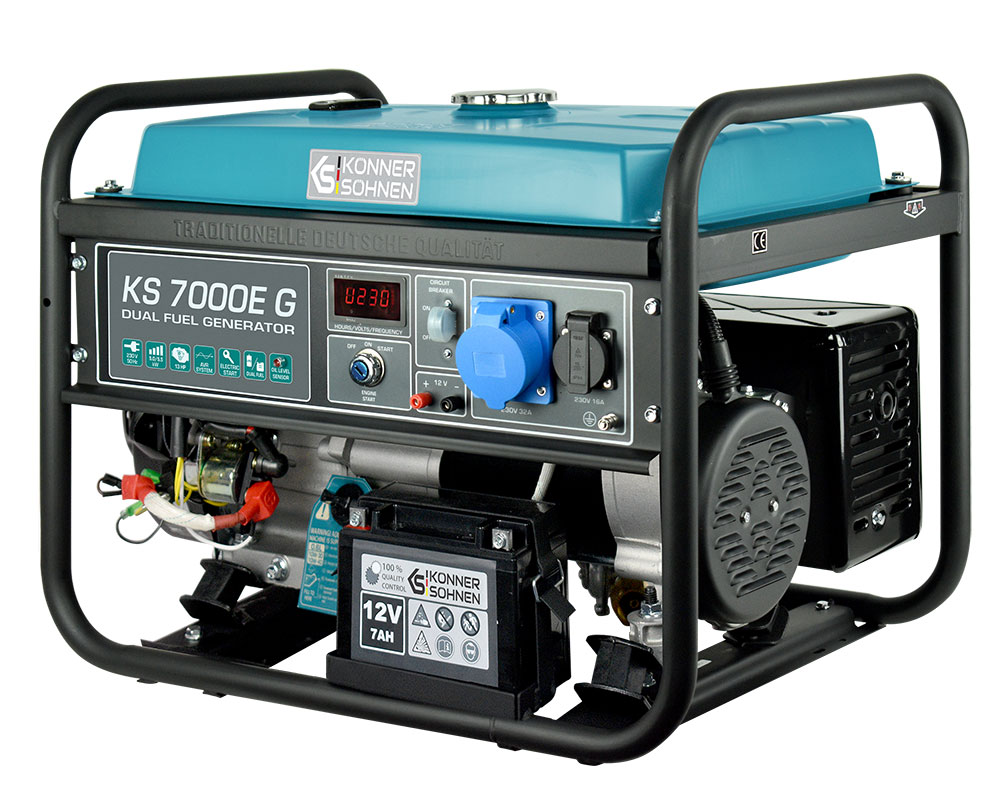 Générateur à essence/gaz "Könner & Söhnen" KS 7000E G
