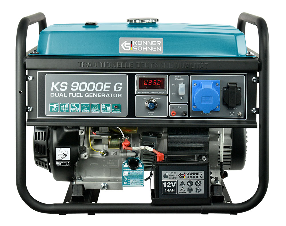 LPG/Benzin-Generator "Könner & Söhnen" KS 9000E G