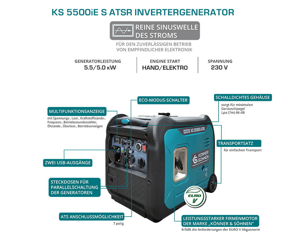 Inverter-Generator KS 5500iES ATSR