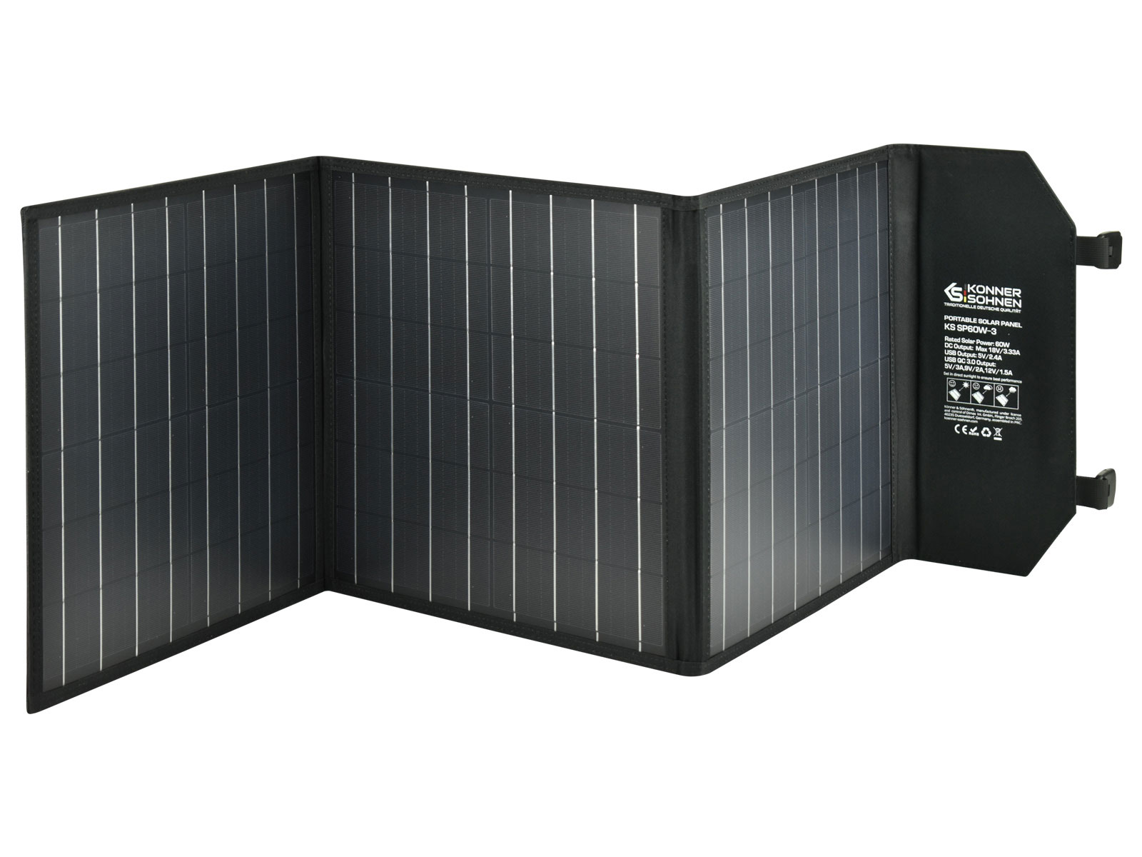 Monocrystalline silicon portable solar panel KS SP60W-3
